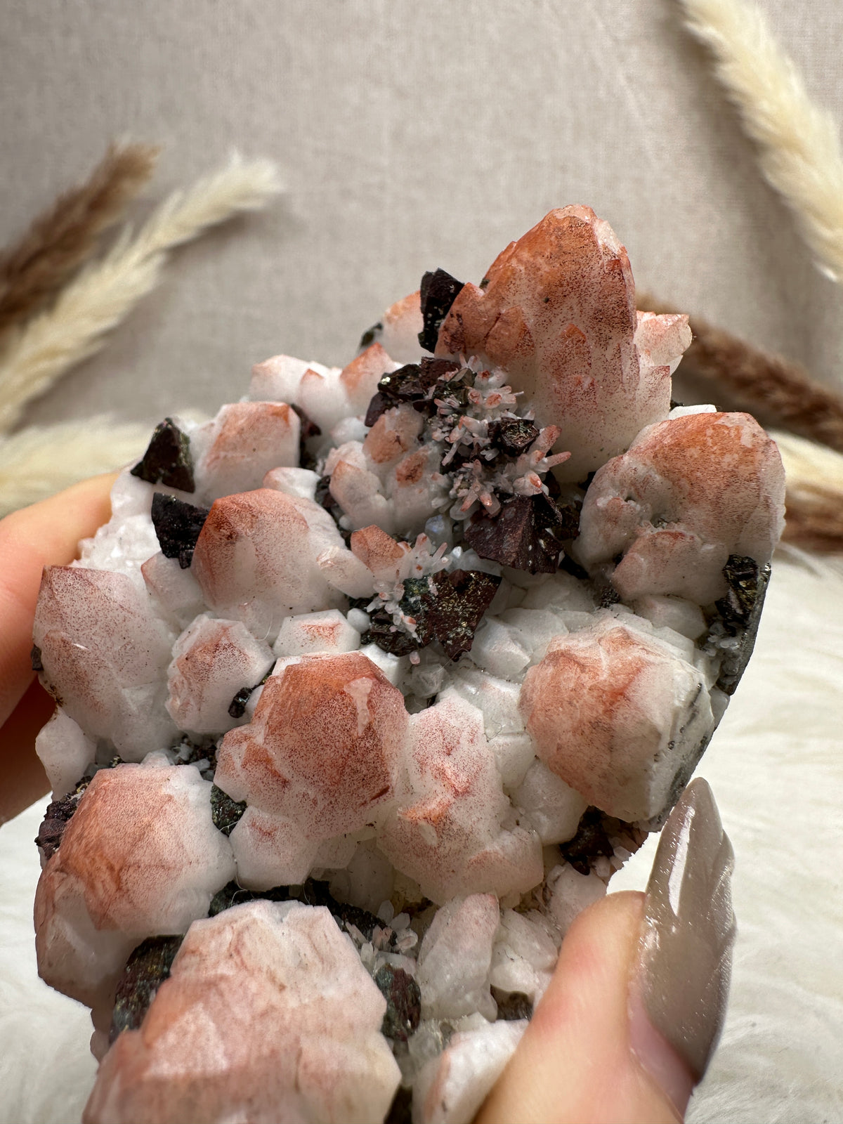 Quarz mit Hämatit & Pyrit Cluster (4)