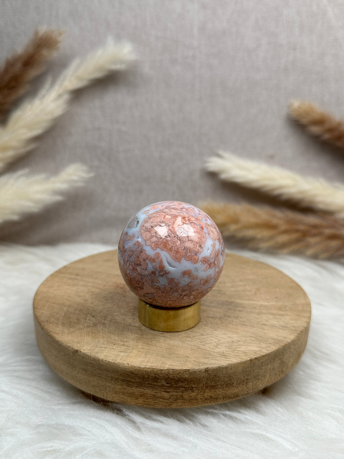 Cotton Candy Achat Kugel (1)